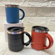 Stainless Steel Travel Coffee Mug with Handle and Lid