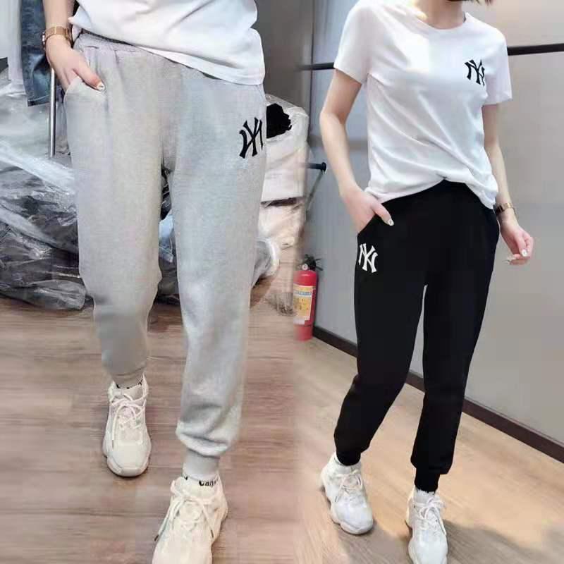 NY Makapal tela Korean fashion girls lady women s jogger pants with 2  pockets cotton quality