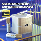 Karaoke Speaker with Dual Wireless Microphones - Brand: Unknown