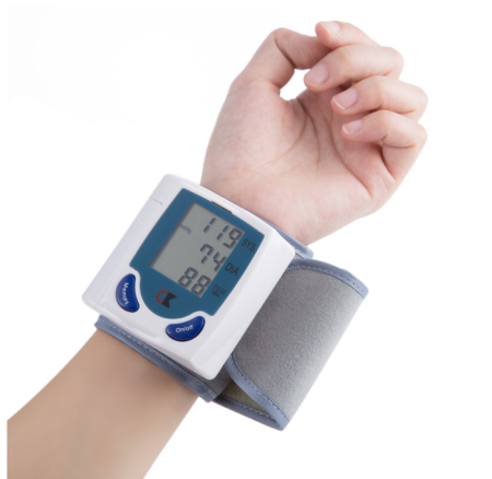 Digital Wrist Blood Pressure Monitor with Heart Rate Measurement