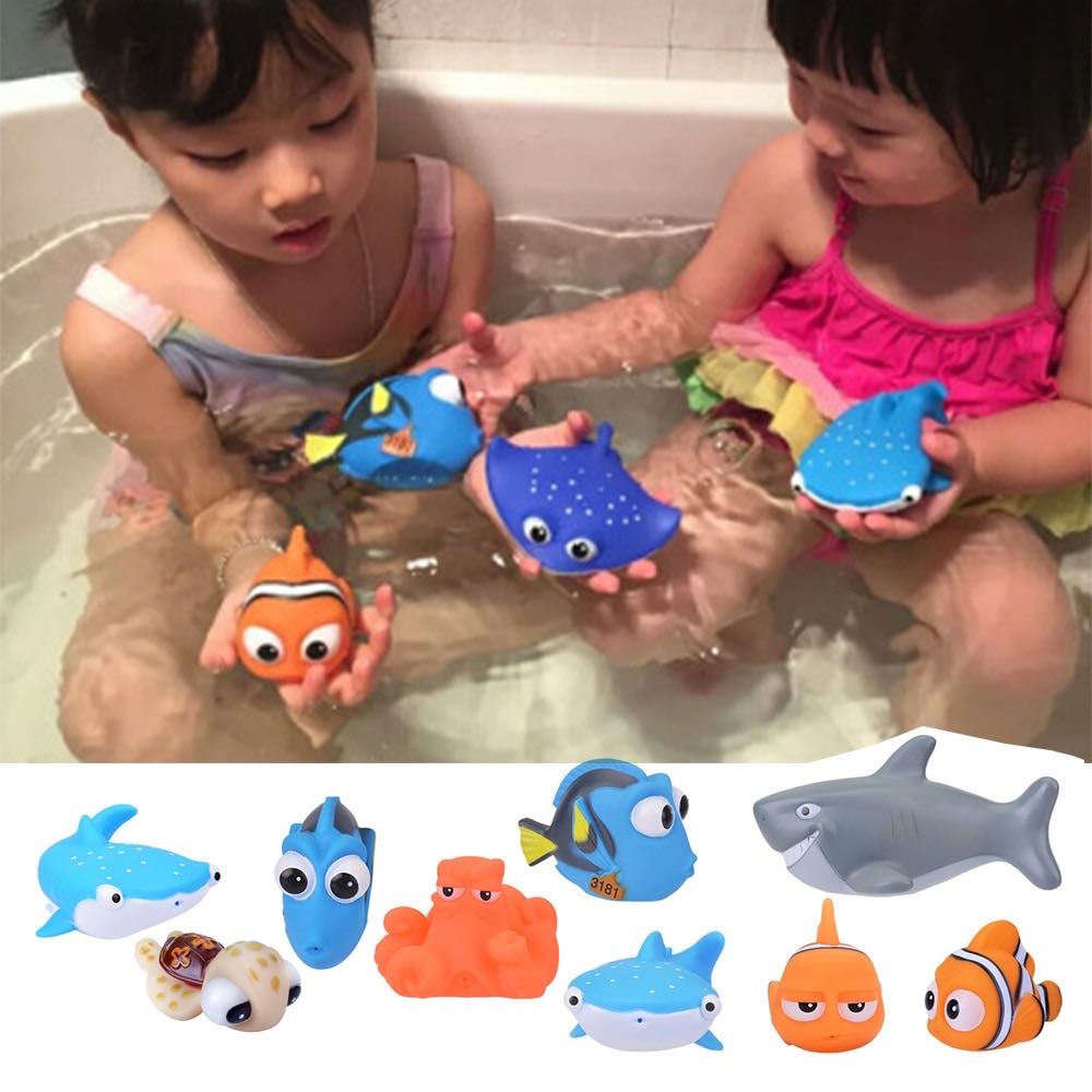 4pcs Floating Bath Toys,Floating Animals Bathtime Bathing Toys Children Fishing Net Catch Baby Toy, 4pcs/set Fishing Toy Set