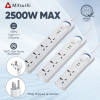 Mitsushi 2500W Universal Outlet Extension Cord Power Strip