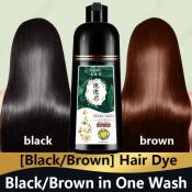 Herbal Blackening Shampoo - Instantly Transform White Hair