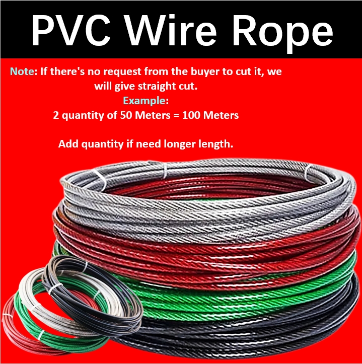 TooTaci 1/4 Stainless Steel Cable Kit, 75ft 7x19 Wire Rope, with Clamps & Thimble, 9000 lbs Break Strength for Zip line, Boat Lifts, Deck Railing