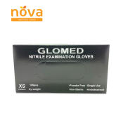 Glomed Synthetic Black Nitrile Exam Gloves 100pcs by weight