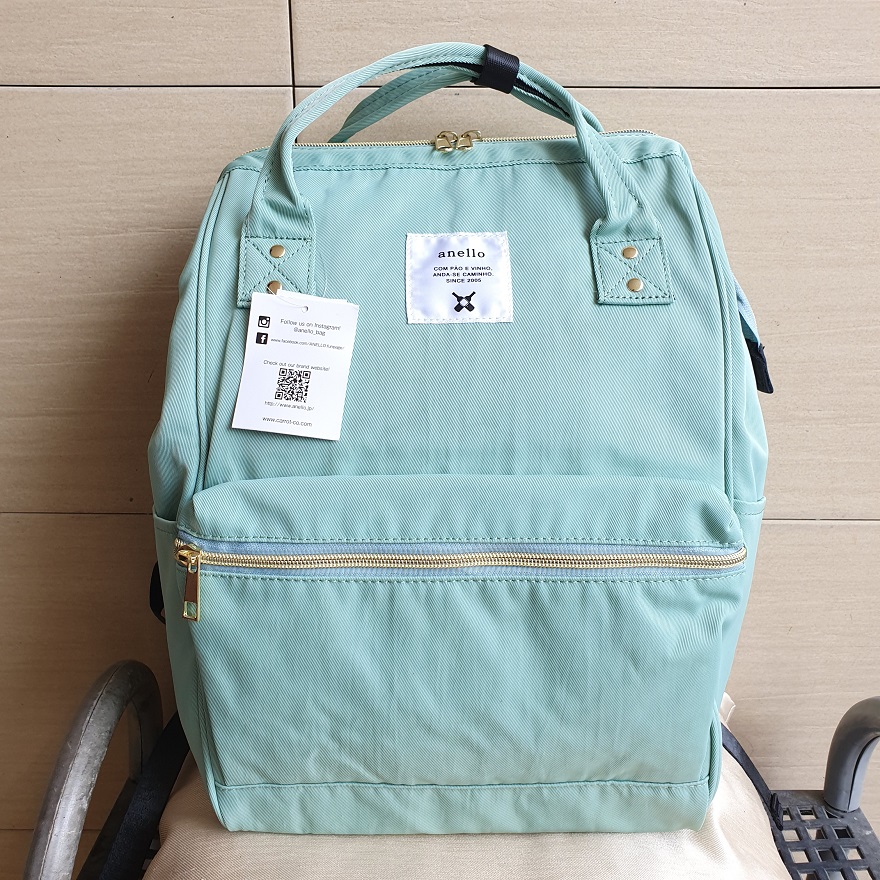 mint green rucksack