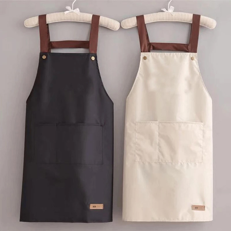 Water-resistant Kitchen Apron with Pockets (Brand Name: Coffee Kitchen)