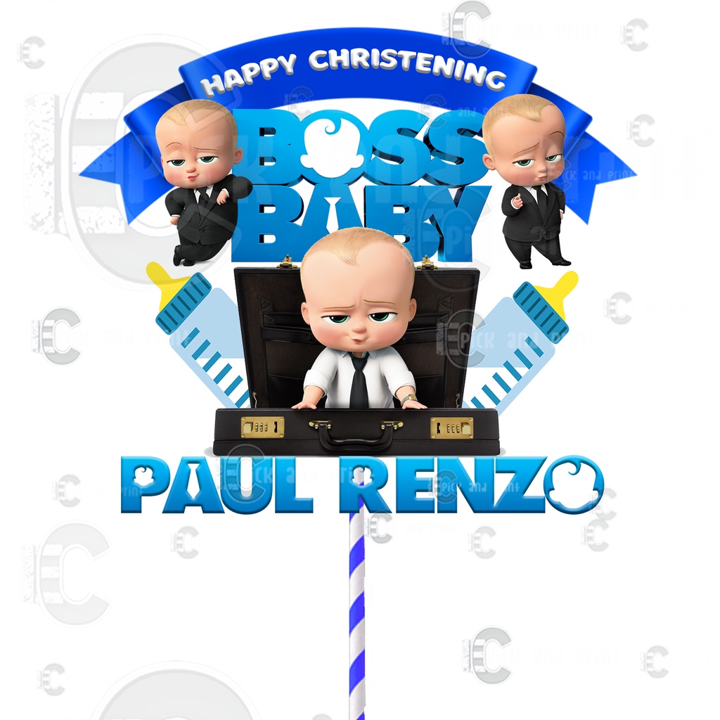 Boss Baby Theme Decorations Combo Set - 52Pcs with Happy Birthday Banner,  Metallic Balloons, Cake Toppers, Baby Boss Cup Cake Topper for Boys Bday  Decorations Items /Kids Supplies - Party Propz: Online