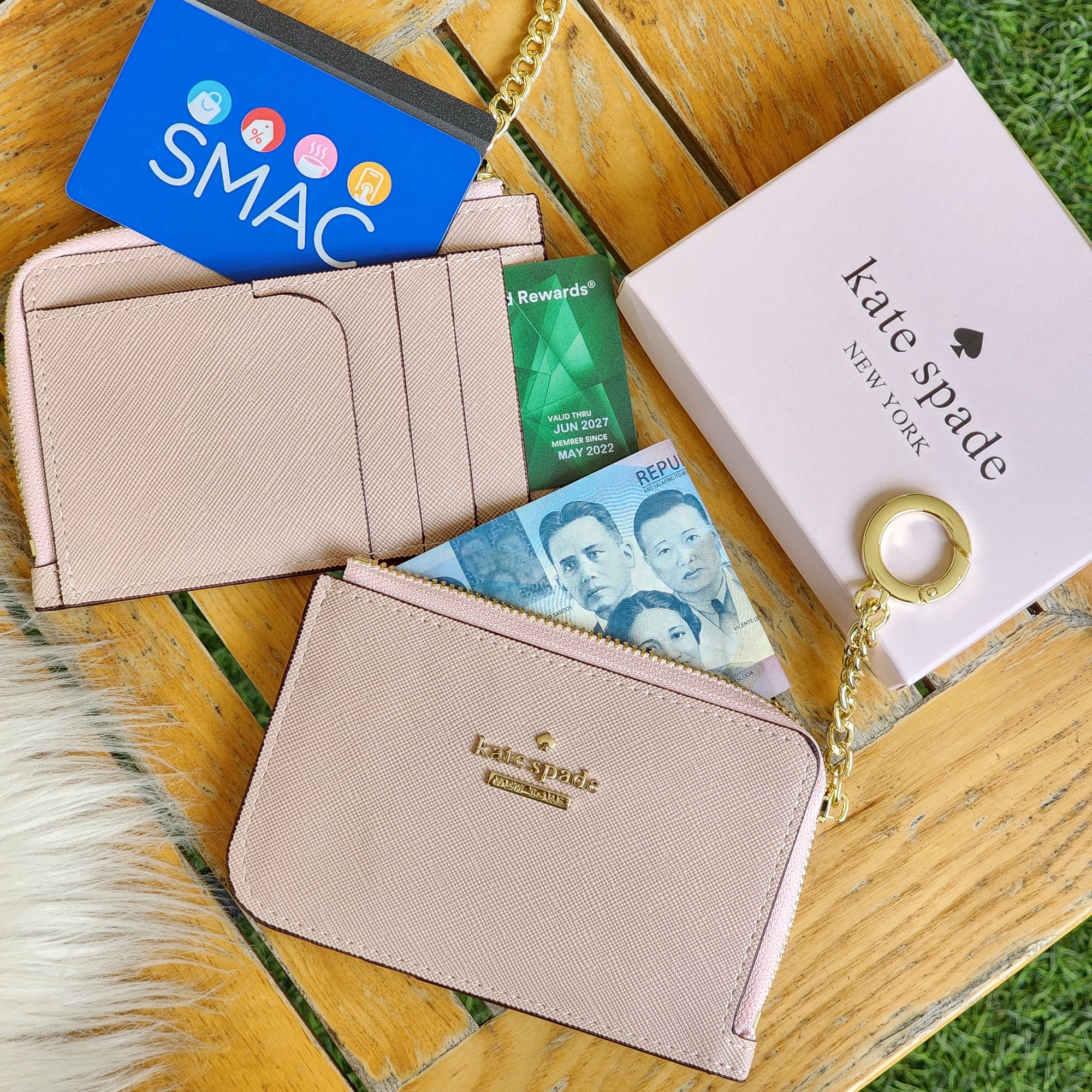 Kate Spade + Leather Cameron Medium L-zip Card Holder