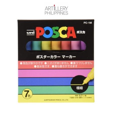 Posca Pastel Set of 7 Markers from Japan