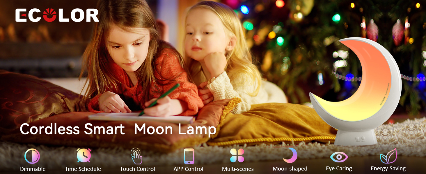 Bedroom Lighting Idea: Ecolor Smart Moon Lamp