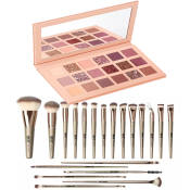 Hudabeauty Nude Eyeshadow Warm Nude Palette + makeup brushes