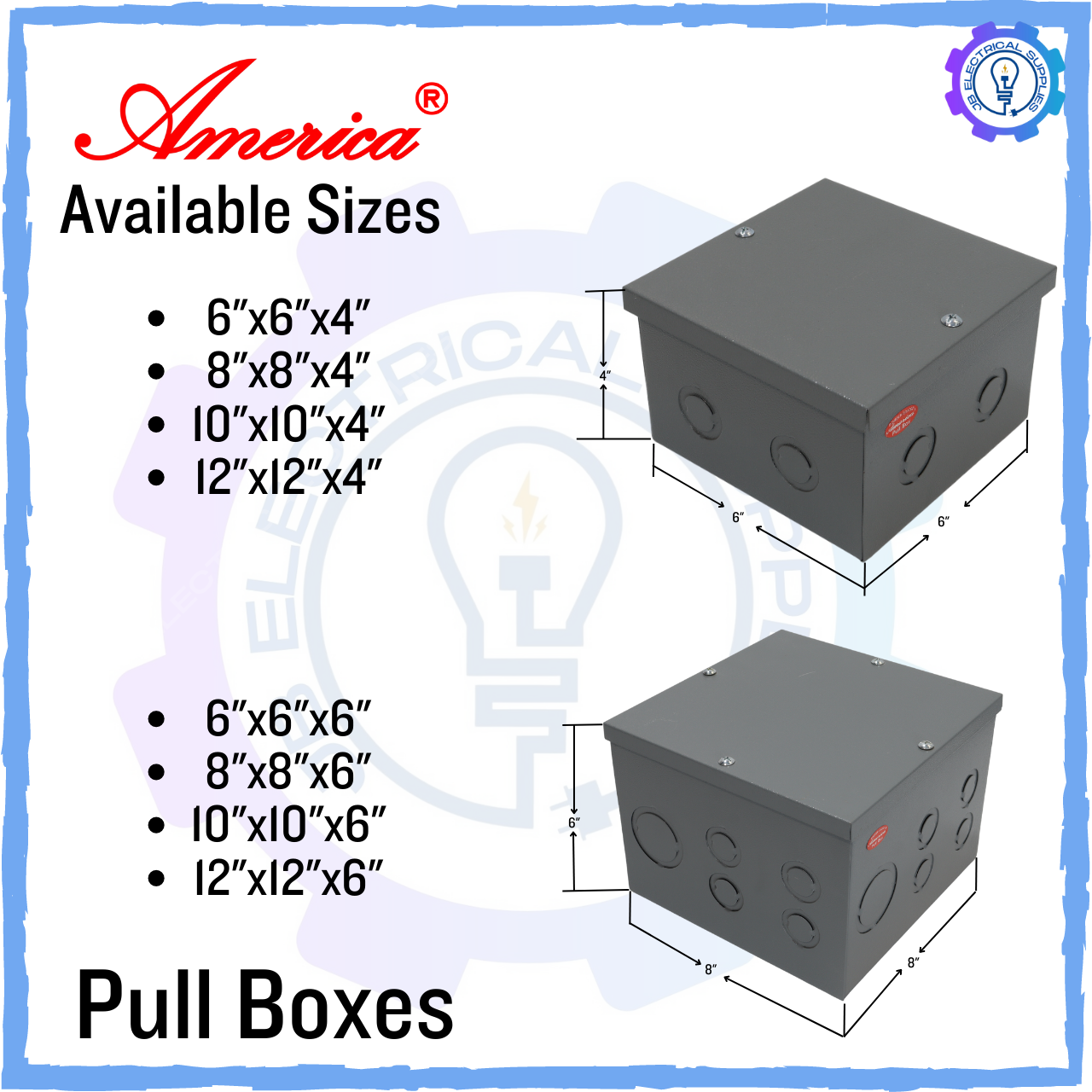 Metal Electrical Pull Boxes Adaptable Junction Box 100x100mm