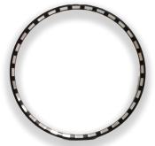 Bicycle rim 29 x 1.95 32 Holes Alloy Black with reflector