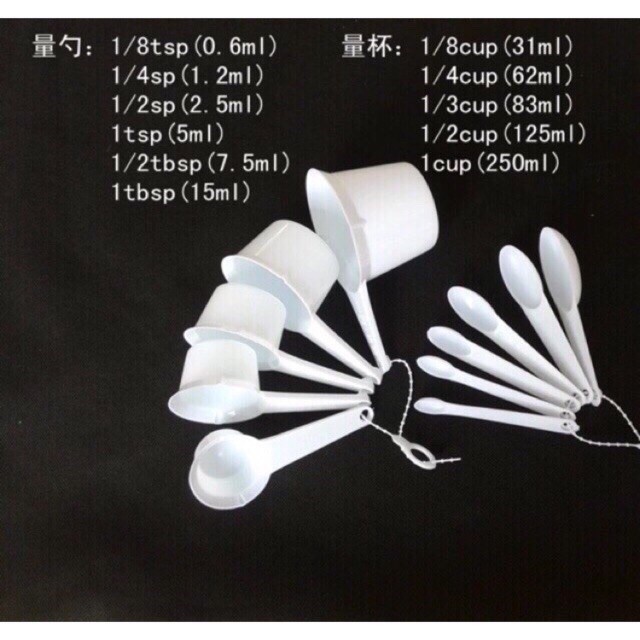 4-Pc Plastic Measuring Spoon Set ( 1/4 Tsp, 1/2 Tsp, 1 Tsp, 1 Tbsp) in  Measuring Cups & Spoons. from Simplex Trading