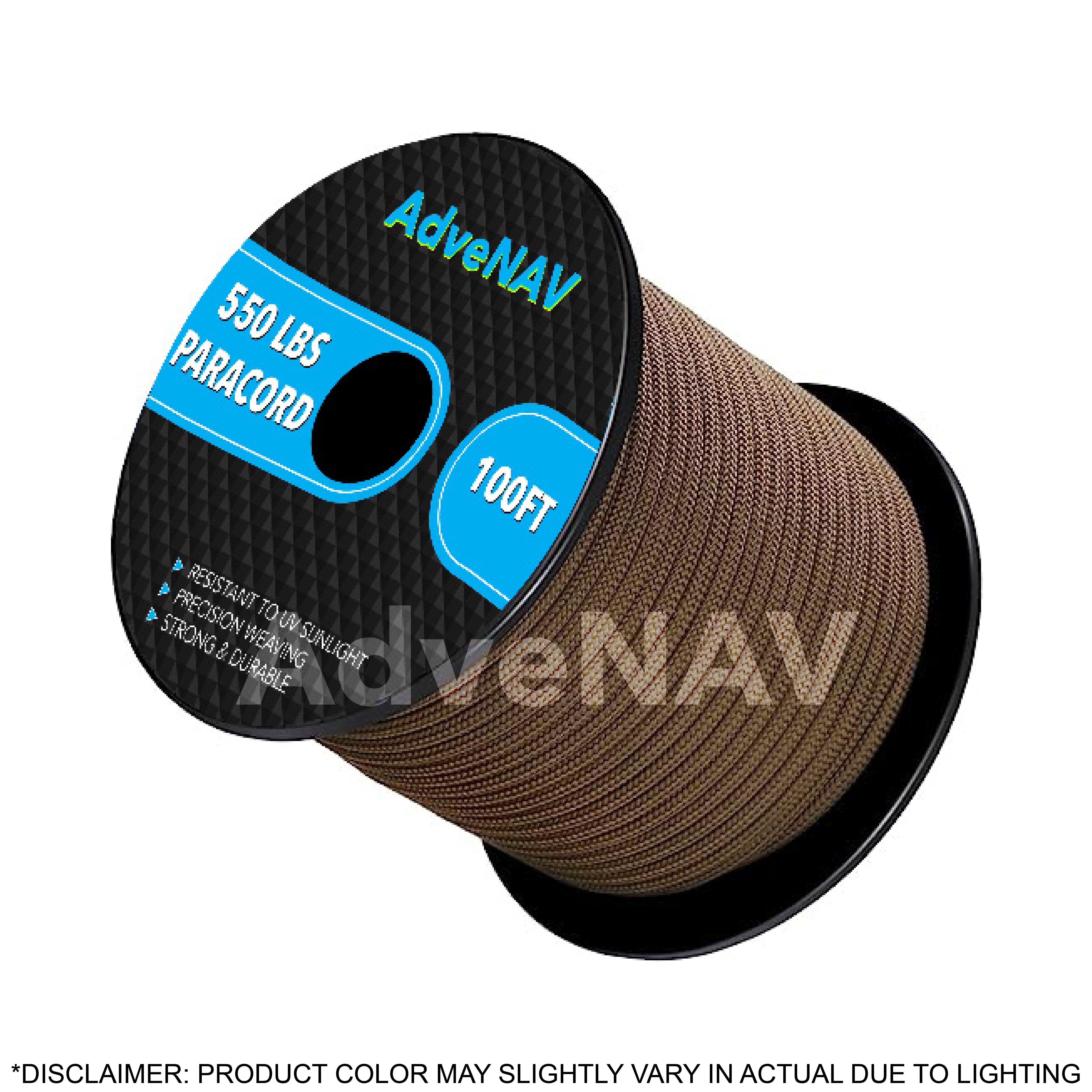 AdveNAV  Color Brown 550 Paracord Type III with 9 Inner Core