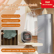 Rapid heating portable clothes dryer with large capacity 