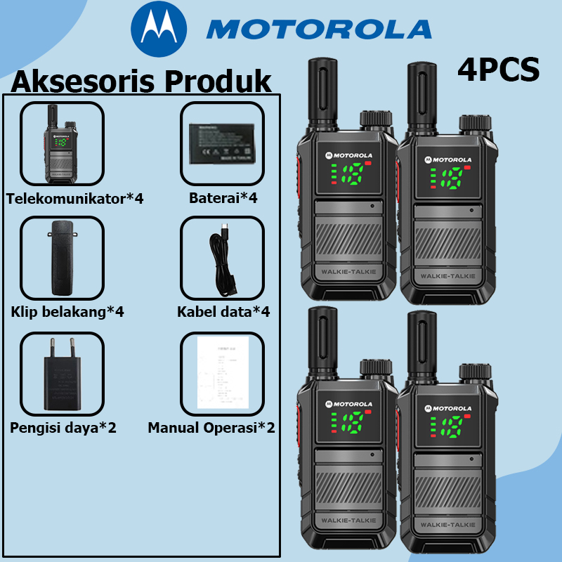 【2Pcs】 Motorola GP308 two way radio Walkie Talkie long range 10KM UHF 400-470MHz high capacity 9800mAH Portable Mini radio 16 Channels High Power 5W Walkie-Talkies USB charging Waterproof/dustproof IP54 Suitable for - Image 2