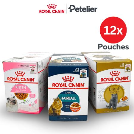 Royal Canin Wet Cat Food Variety Pack, 12 Pouches