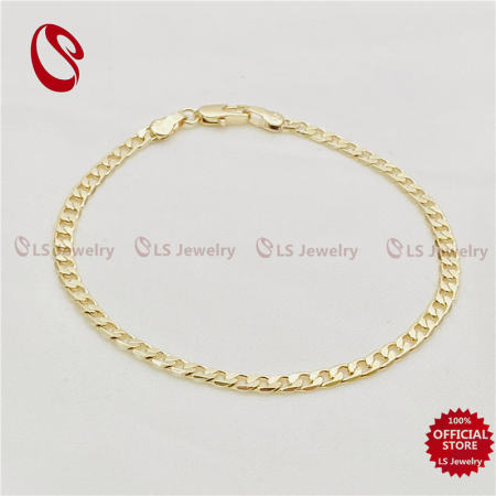 LS Jewelry 14K Bangkok Gold Plated Fashion Bracelet B1280