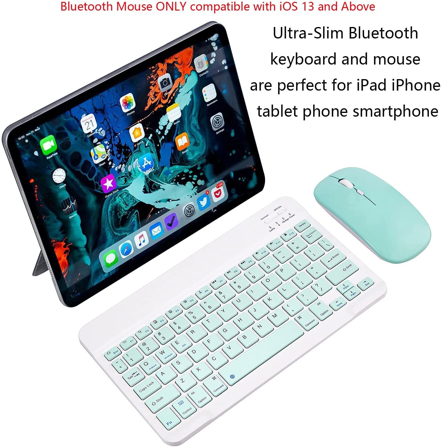 Ultra-Slim Bluetooth Keyboard and Mouse Combo Rechargeable