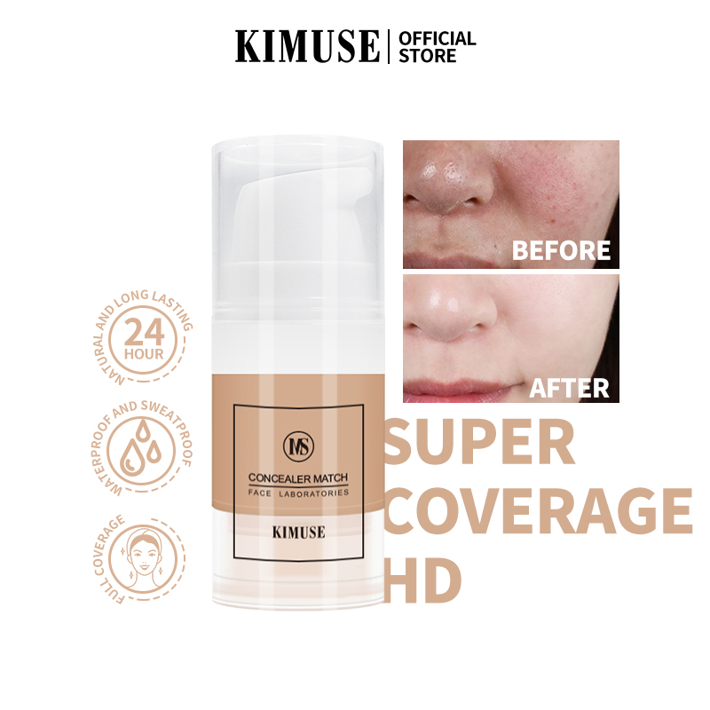 Discount on Kimuse  shoes - SKU:  Full Cover Liquid Concealer Waterproof Eye Dark Circles Makeup Base