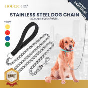 Hodeso Stainless Steel Chain Dog Leash for Small/Medium Dogs