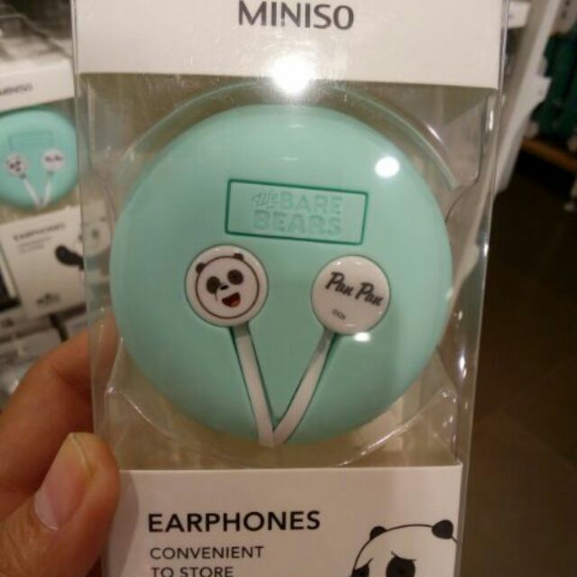 miniso we bare bears earphones