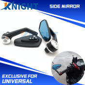Knight Motorcycle Aluminum Bar End Rear View Mirror