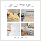 Mysa Linens Bamboo Bedding Set: Fitted Sheet & 2 Pillowcases