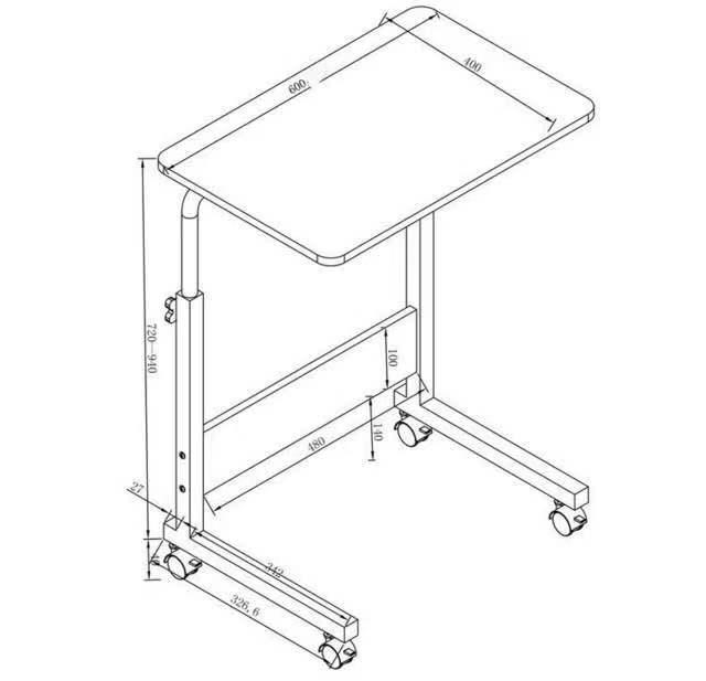 Anm Height Adjustable Laptop Cart Laptop Desk Sofa Side Table