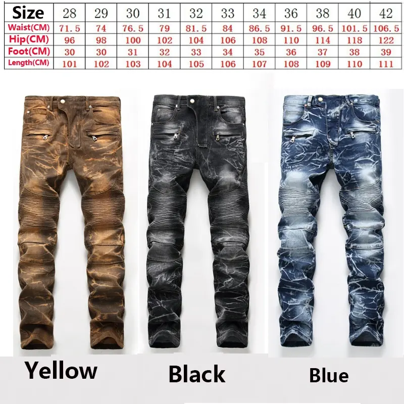 black and yellow biker jeans