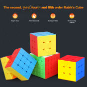 Rubik's Cube Set - Ultra Smooth Stickerless Educational Toys