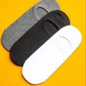 IDENTITY Plain Invisible No-Show Cotton Foot Socks