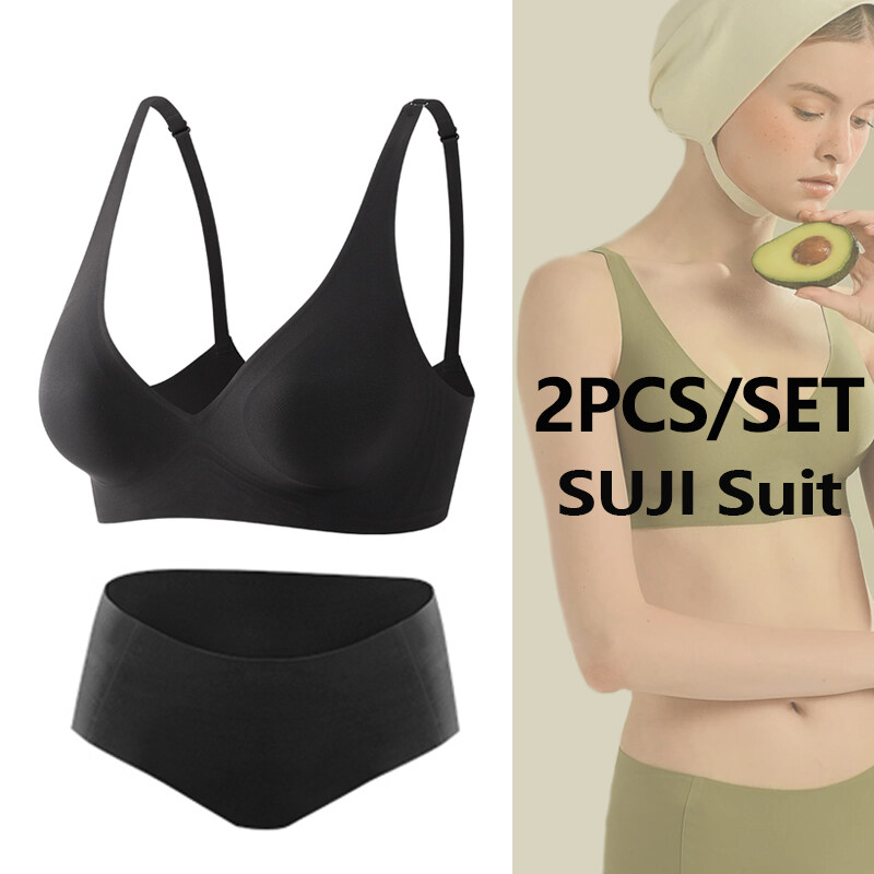 Motovita S-XL Comfortable Bra and Panty Set for Women Push Up Wireless Seamless Bras Female 5A Antibacterial Underwear Bralettes Set - Image 3