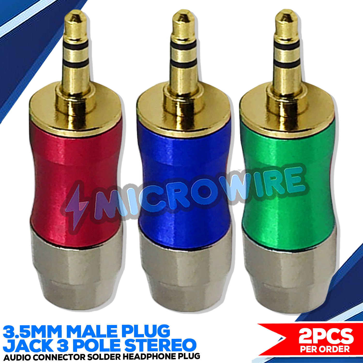 thumbnail image 2 of 3PCS 3.5mm 4 Pole Connector With Light Black Stainless Steel Metal Case 2 of 9