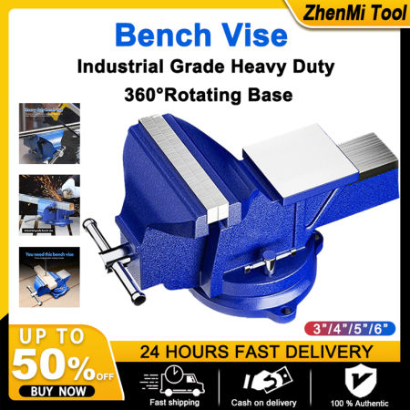 Heavy Duty Bench Vice with Swivel Base and Anvil