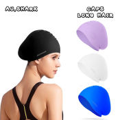 AUS Silicone Swim Cap for Adult Women with Long Hair