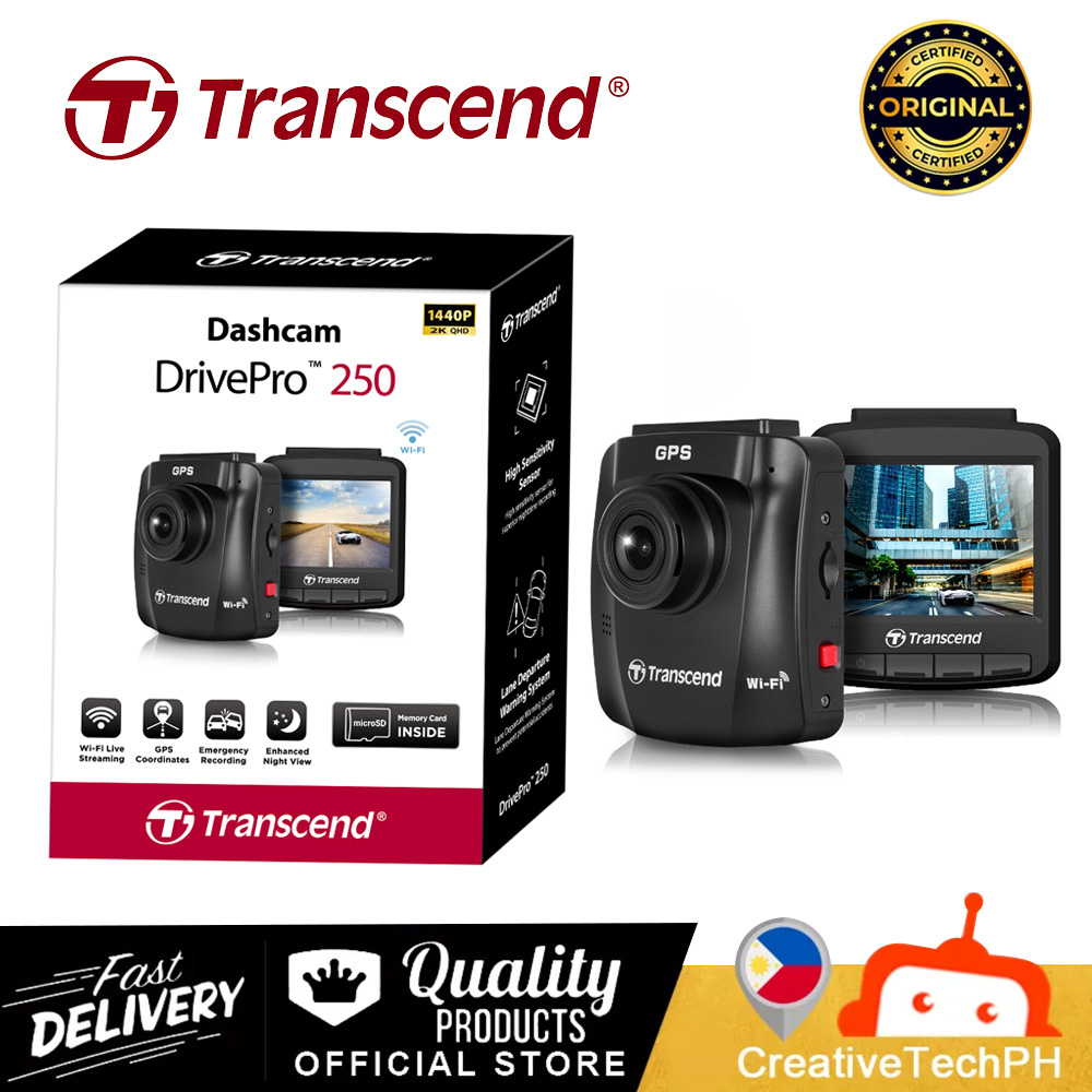 Transcend DrivePro 250 Camera Dashcam 1080p Full HD STARVIS™ sensor DP250  (2Years Warranty) (New Model of DP230) CARCAMERA