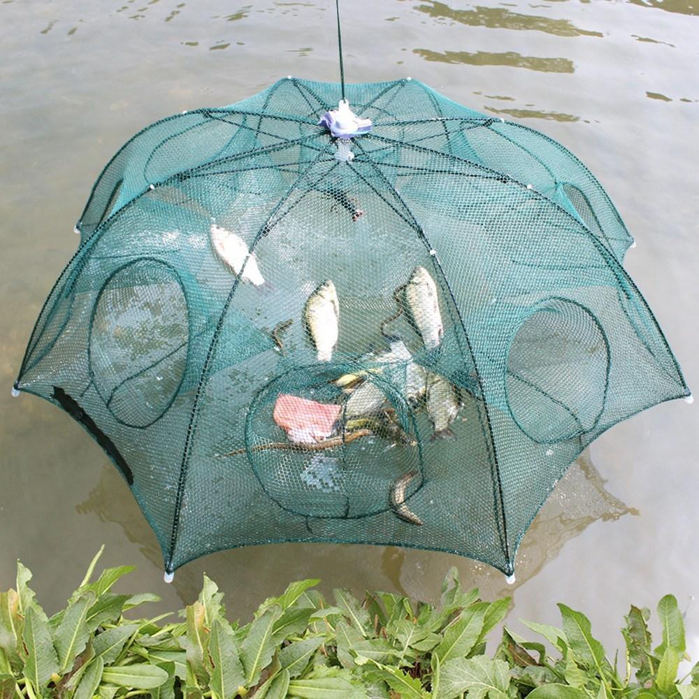 ☞Magic Fish Trap-Portable Fishing Net, Crab Fish Trap,Foldable Fishing Bait  Trap Cast Net Mesh♖