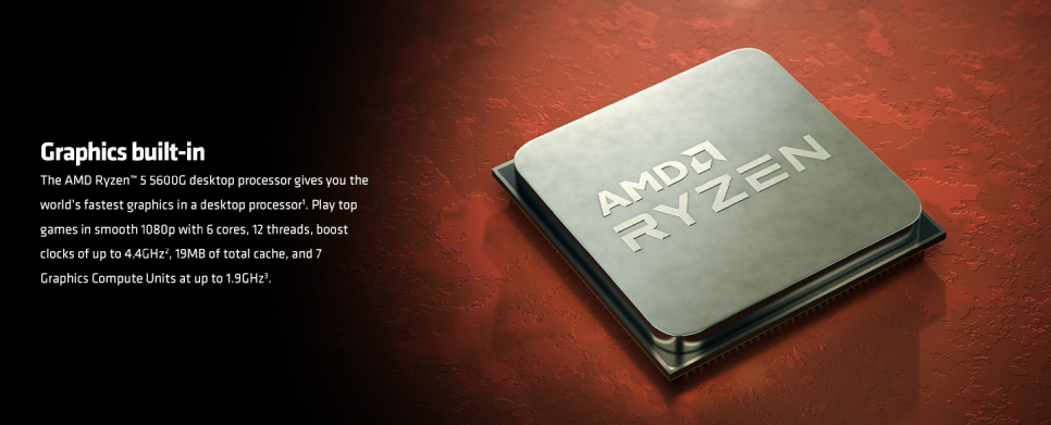 AMD Ryzen 5 5600G processeur 3,9 GHz 16 Mo L2 & L3 (100-000000252)