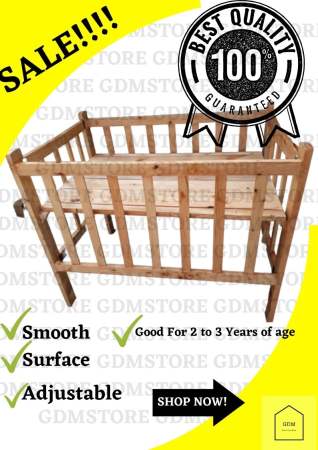 Wooden Baby Crib with 2-inch Uratech Foam Mattress, Matibay