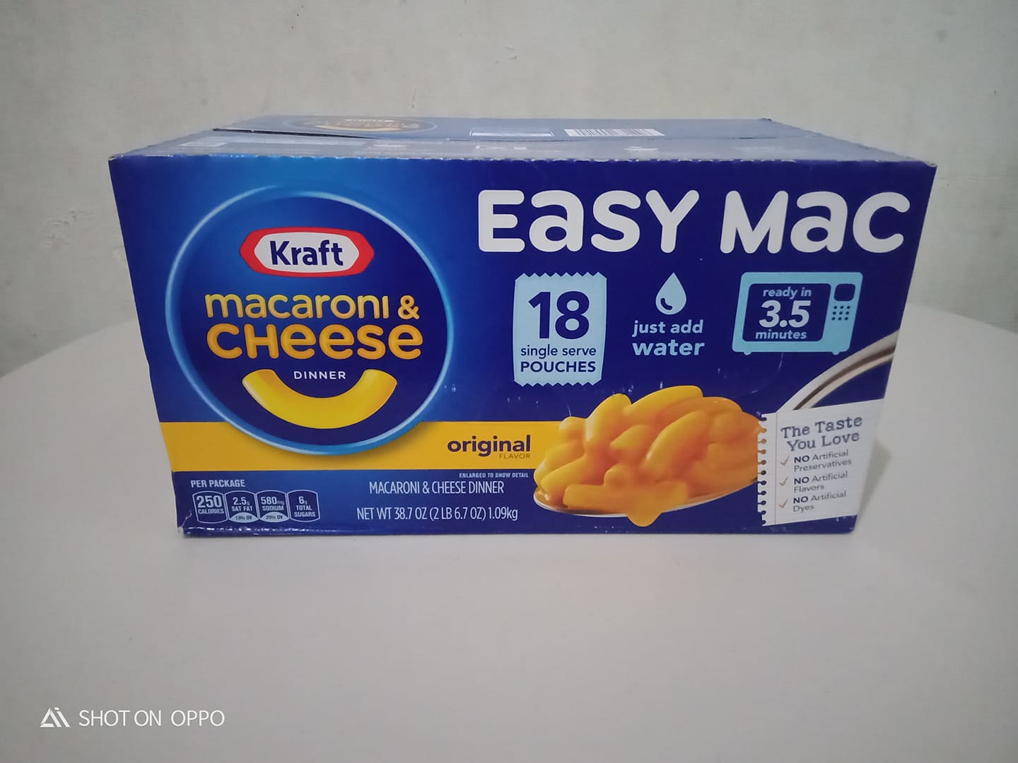 Kraft Easy Mac Original Macaroni and Cheese Dinner 18 Microwaveable Single  Serve Packets