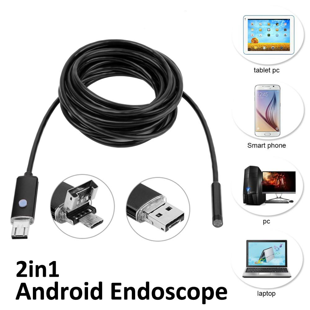 otg micro usb inspection borescope camera app