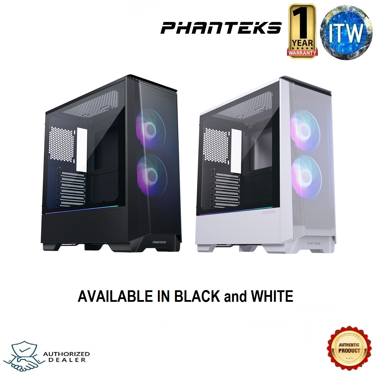 Buy the Phanteks Eclipse P300 Black ATX MidTower Gaming Case Tempered  Glass, ( PH-EC300PTG_BK ) online 