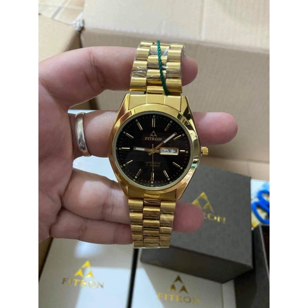 fitron watch gold