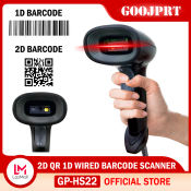 GOOJPRT Portable Wired Barcode Scanner for Windows/MacOS (10 words)