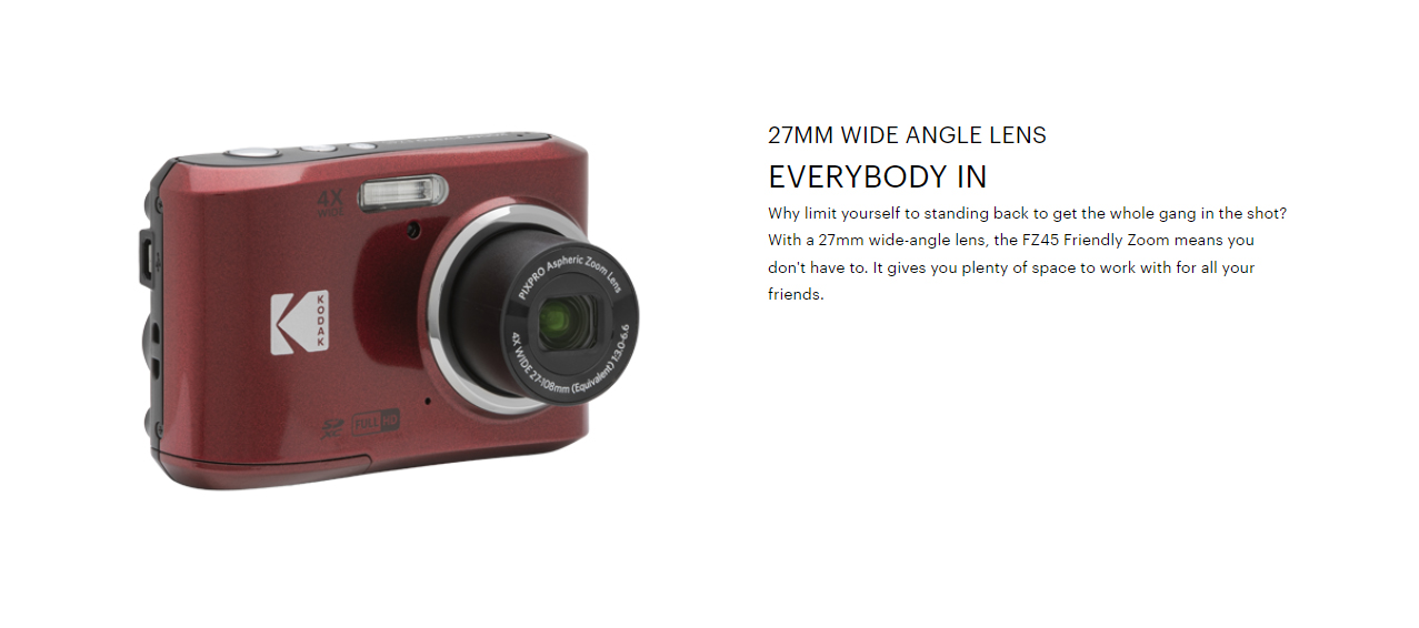 KODAK FZ45 Friendly Zoom PIXPRO Compact Digital Camera with 4x Optical – JG  Superstore
