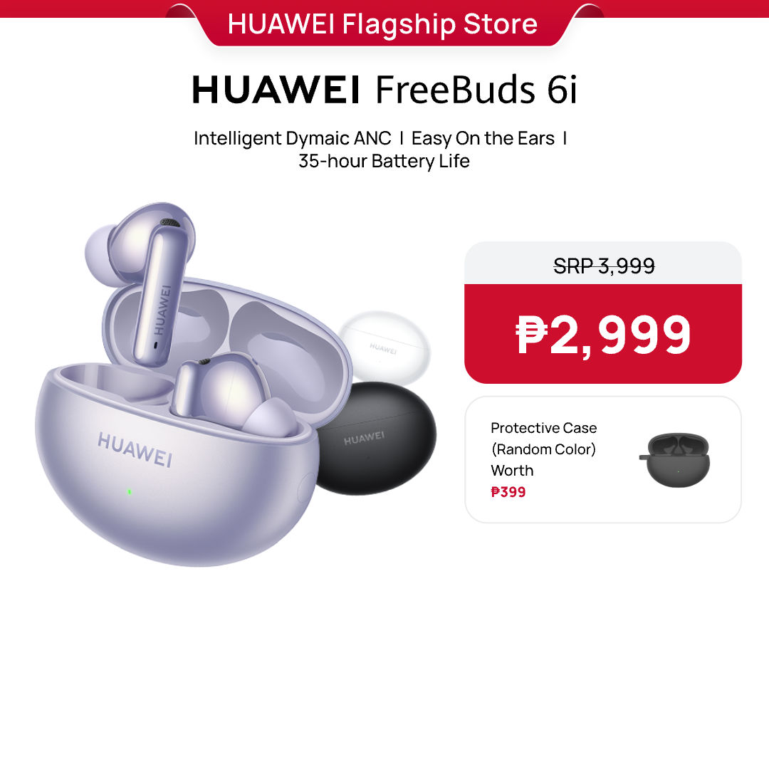 HUAWEI FreeBuds 6i / Intelligent Dymaic ANC / Punchy Bass / 35-hour Battery Life