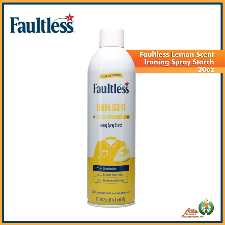 Faultless Niagara Lemon Scent Ironing Spray Starch 585mL